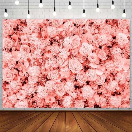 Avezano Wedding Decoration Floral Backdrops Pink Flowers Photography Background Photoshoot Studio Props For Photozone Photophone