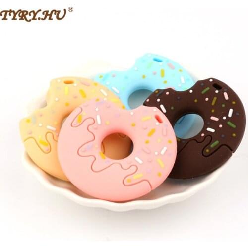 TYRY.HU New Candy Cookies Silicone Baby Chewable Teething Baby Teethers Care Pendant Food Grade Silicone Soft High Quality