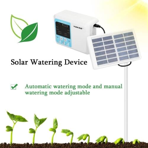 Solar Plant Intelligent Garden Automatic Watering autoriego Energy Charging Drip Irrigation Device Water Pump Timer System