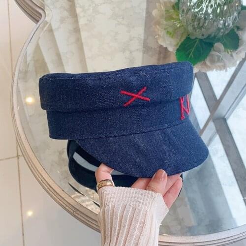 USPOP Women Denim Newsboy Caps Casual Flat Military Cap S/M/L