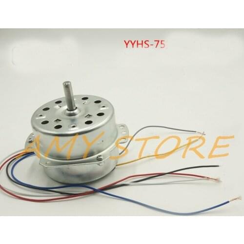 YYHS-75 80mm 220V 50Hz In 75W Out 20W 1300/1350RPM Cold Warm Fan Motor Water Cool AirConditioner 6Wire 3Position Speed Regulator