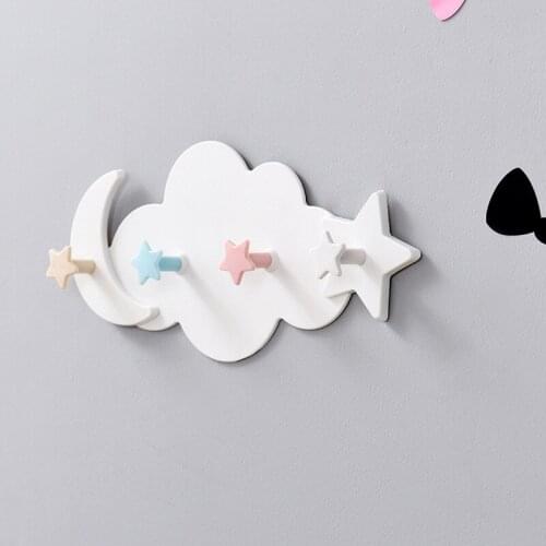 Rack Cup Sucker Moon Cloud Shape Nail-free Hat Clothes Hooks Shelf Hanging Hanger Towel hooks Wall Hangers Hooks Bag hooks wall
