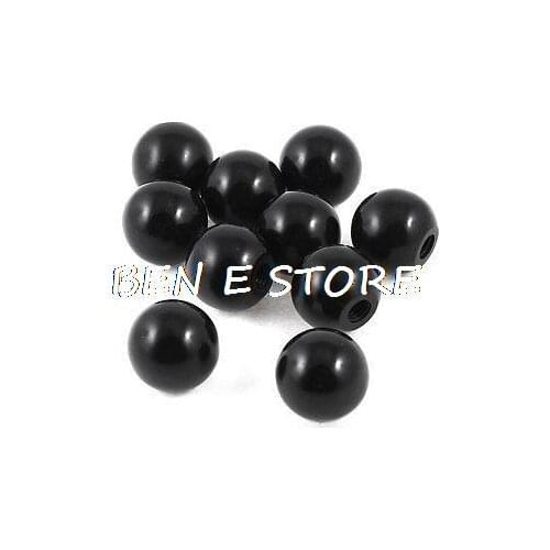 16mm Dia 5mm Thread Plastic Ball Machine Handle Knob Replacement Black