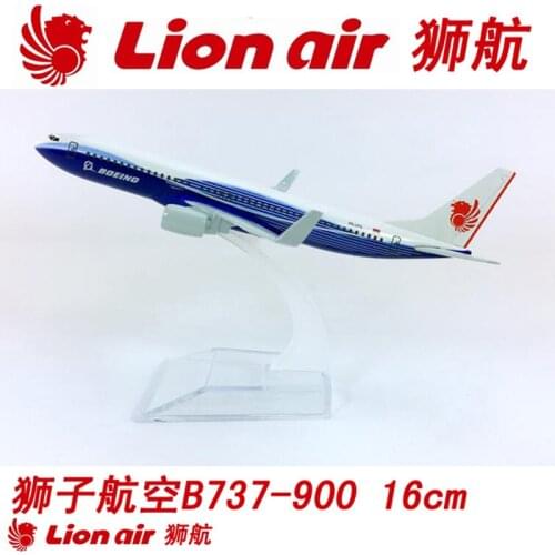 16CM B737-900 Lion Air airlines 1/400 SCALE airplane model toys aircraft diecast plastic alloy plane gifts for kids