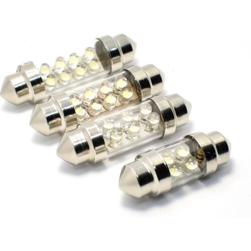 1x 2021 Newest Led C5W 31mm 36mm 39mm 41mm Cob Glass Car Interior Light Auto Festoon Lamp Vehicle Dome Read Door Bulb 12V White