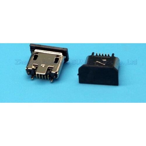 50PCS MICRO 5p USB Female socket MK 5P 180 degree Vertical SMT