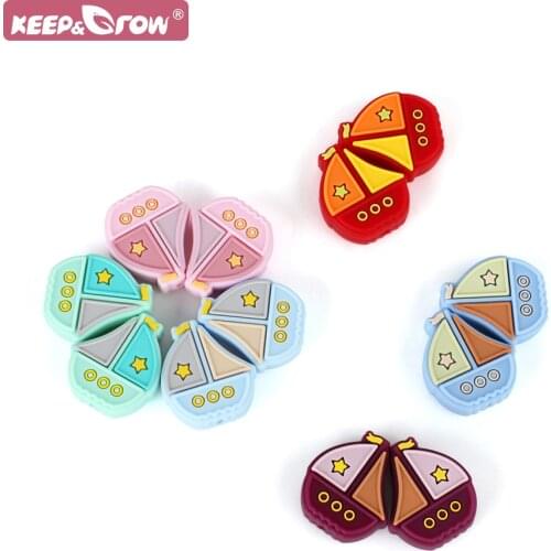 6pcs Silicone Beads Cartoon Sailboat Shape Bulk for BPA free baby toys DIY Pacifier Chain Jewelry Accessories Baby Bead Teether