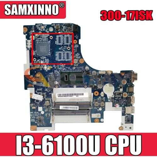 Akemy BMWD1 NM-A491 Motherboard For Lenovo 300-17ISK Laptop Motherboard CPU I3 6100U DDR3 100% Test Work