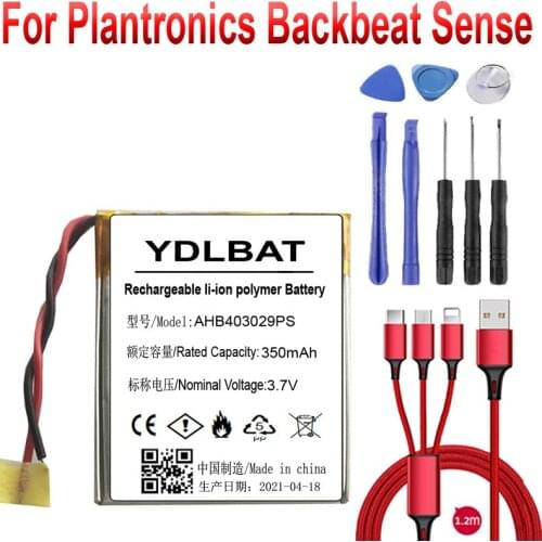 310mAh Battery for Plantronics Backbeat Sense Wireless Bluetooth Headset Battery AHB403029PS