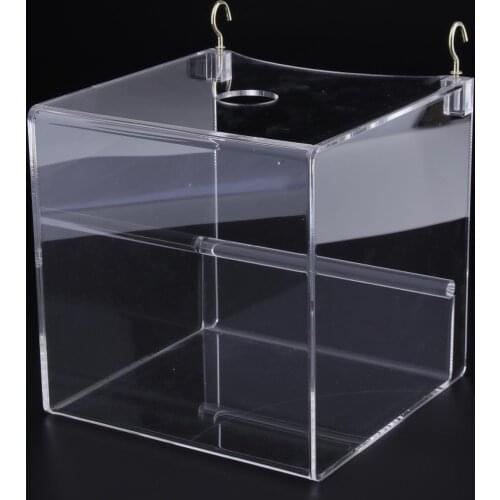 Pet Acrylic Bathtub Birds Bathroom Cage Food Feeder For Birds Parrots Macaws