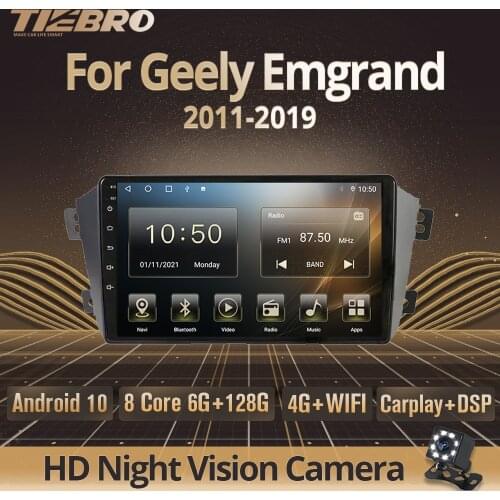 Tiebro Car Multimedia Player Stereo Autoaudio 2DIN Android10.0 Car Radio For Geely Emgrand X7 1 GX7 EX7 2011-2019 GPS Navigation