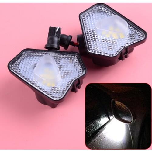 DWCX 2pcs White Car LED Side View Mirror Puddle Light Courtesy Lamp Fit For Benz W117 W204 W212 W221 W218 W156