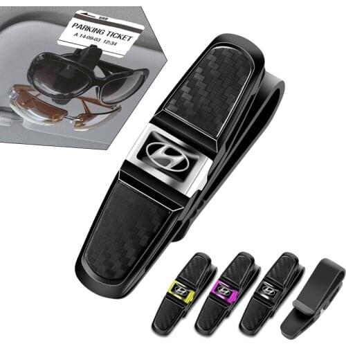 1Pcs ABS Car Sun Visor Glasses Sunglasses Clip Ticket Card Holder For Hyundai I10 I20 I30 I40 IX20 IX35 Kona Getz Veloster Tucso
