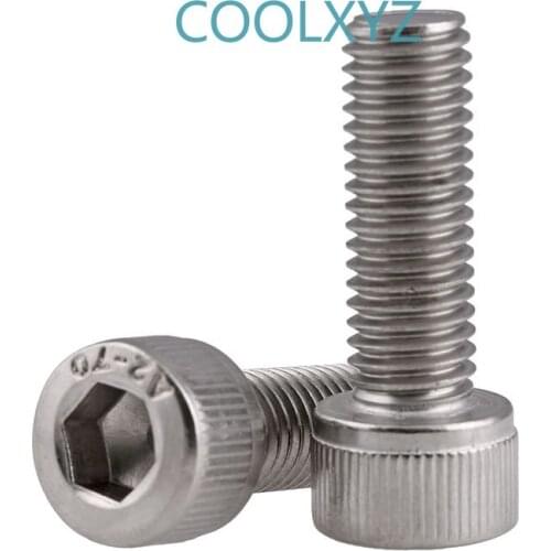 304 Stainless Steel Fine Teeth Hexagon Screw /DIN912 Cup Head Hexagon Bolt M6 M8 M10 5PCS