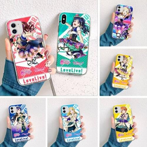 Love Live School idol project Black Cell Phone Case for iPhone 11 pro XS MAX 8 7 6 6S Plus X 5S SE 2020 XR cover
