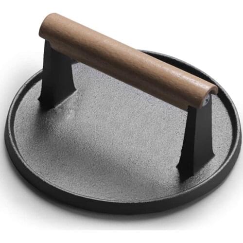 Cast Iron Steak Press Iron Plate Squid Press Plate Household Kitchen Cooking Gadgets Barbecue Outdoor Picnic Accessories