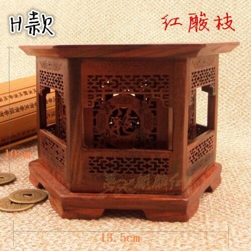 Kylin rosewood rosewood incense incense burner incense box hollow box lying incense censer octagonal disc box