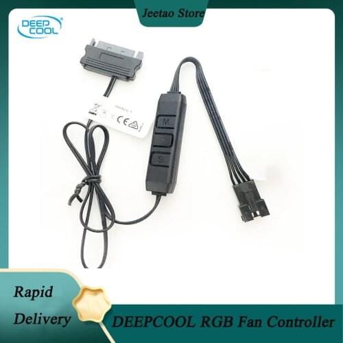DEEPCOOL RGB Fan Controller GP/C RGB-12 SATA RGB 4-pin Fan Adapter Splitter For Deepcool RF120M/ RF120M 3in1/ RF120M 5in1