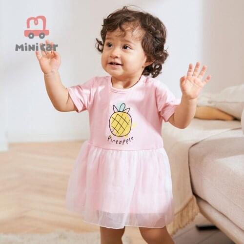 Baby Dress 2021 Summer New Girl Fashion Baby Dress Cotton Children Dress Cartoon Fruit Princess Dress Newborn