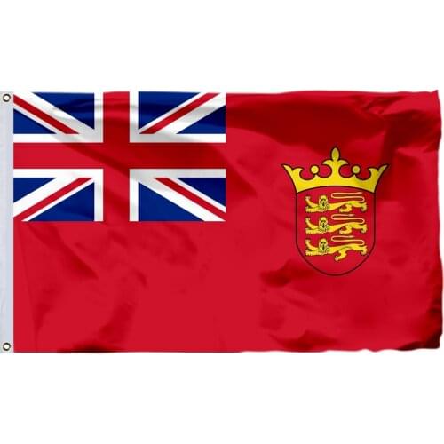 British Civil Ensign of Jersey Flag 150X90cm (3x5FT) 120g 100D Polyester Double Stitched High Quality Banner Free Shipping