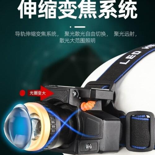 Fishing Led Headlamp Rechargeable Searchlight Climbing Headlamp Powerful Sensor Linterna De Cabeza Outdoor Lighting DE50TD