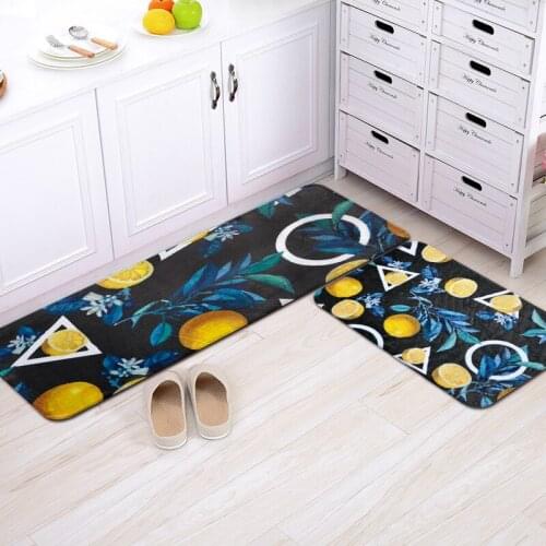 Summer Simple Pineapple Kitchen Carpet Mat Hallway Mordern Pastoral Style Outdoor Rug Anti Slip Carpet for Living Room Floor Mat
