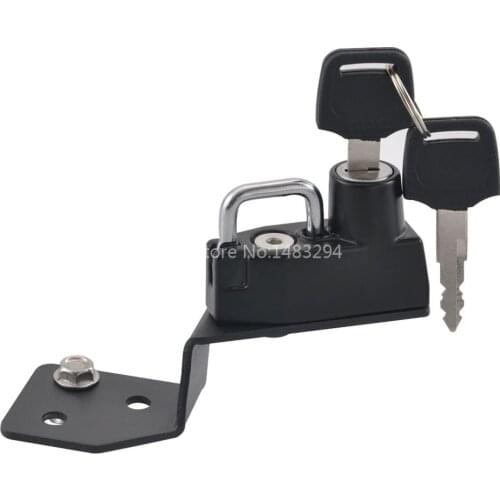 Motorcycle Black Stainless Steel Anti-theft Helmet Lock Kit For Kawasaki Z800 ABS 2013+ Z900 ABS 2017-Up