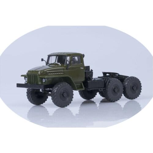 NEW EAC AUTOHISTORY 1 43 URAL 377C 6X4 TRIPLE TRUCKER 1965 DARK GREEN Diecat tractor for collection gift