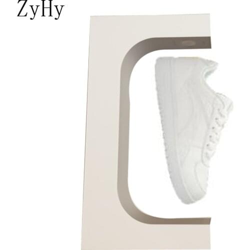 Floating Shoe Display Magnetic Suspension Sports Shoe Bracket Rotating Acrylic Stand With LED Lights Advertising Exhibition Shoe