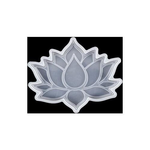 DIY Crafts Jewelry Decorations Making Tools Crystal Epoxy Resin Mold Lotus Coaster Tray Cup Mat Casting Silicone Mould