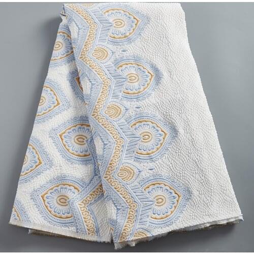 SJD LACE New High Quality White Patten African Fabric Lace Swiss Voile Sewing Accessories Fabric For Women Wedding Dress A 2387