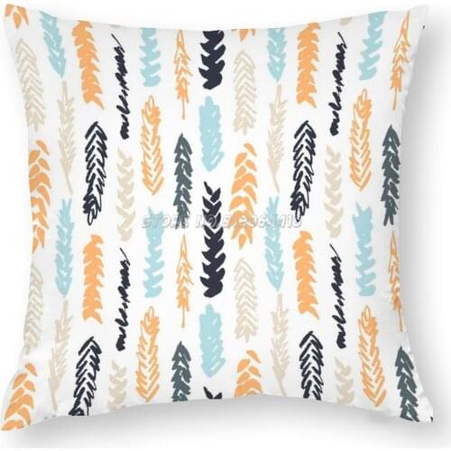 Light Pattern With Cereals Pillow Case New Print Designer Cushion Cover Square Pillowcases Home Decor Food Quinoa Pattern Spelt