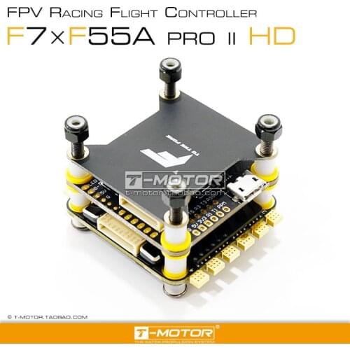T-MOTOR Tmotor F4 F7 HD Flight Controller combo stack F45A V2 F55A PRO II 6S 4 In 1 ESC FPV Racing Drone quadcopter Multirotor