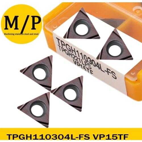 TPGH110304 L FS VP15TF Carbide Turning Tools And Boring Bars SBJ Use Inset TPGH 1103 INSETS