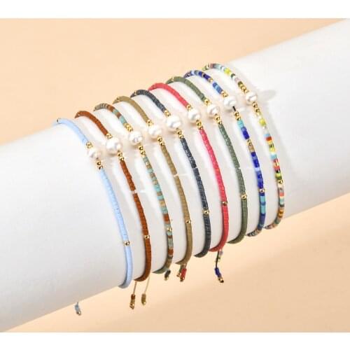 ZMZY New Boho Thin Bracelets For Women Fashion Miyuki Bracelet Femme Fresh Water Pearls Pulseras Summer Jewelry Gift Wholesale
