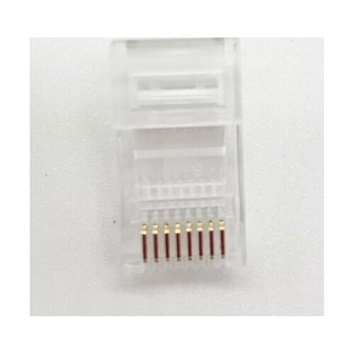 100pc Gold Plated Network Modular Plug Crimper RJ45 Ethernet Cable Head Connector Panel CAT5 LAN Internet Cafes Computers Router