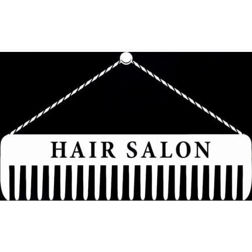 15.4CM*9.2CM Hair Salon Sign Hairdresser Scissors Vinyl Motorcycle Car Sticker C22-0197