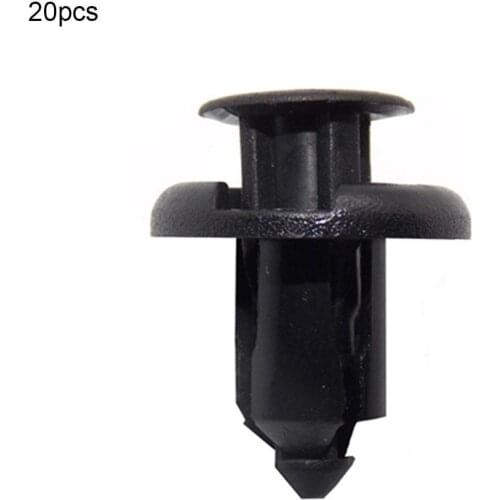 20Pcs 10mm Hole Auto Fasteners Rivets Clips Car Bumper /Fender Plastic Push Retainer for Honda Black Car Styling