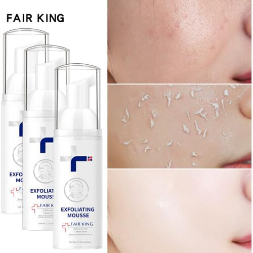 3PCS FAIRKING Effective Face Cleanser Deep Removing Dead Skin Pore Exfoliating Mousse For Facial Care Moisturizing Oil Control