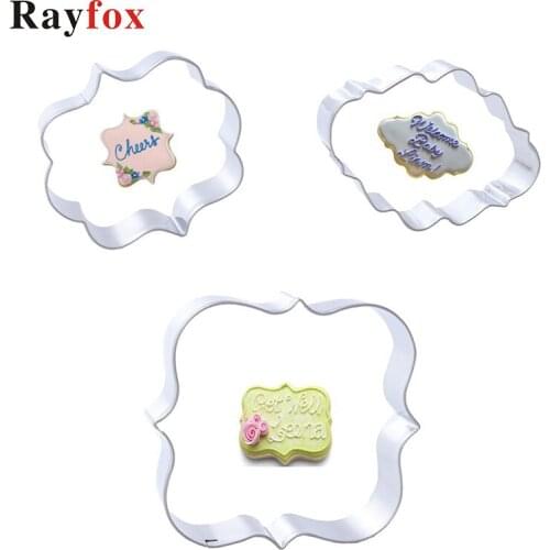 3PC Kitchen Utensil Gadget Accessories Wedding Frame Metal Cookie Cutter Pastry Baking Biscuit Mold Kichen Cooking Tool Supplies