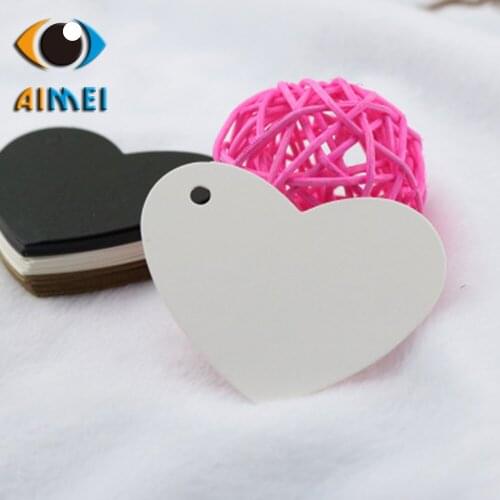 Love Heart Kraft Paper Decoration Cards Heart-Shape Blank Tags For Gift Swing Tag For Gift Packaging Wish Card For Jewelry Tag