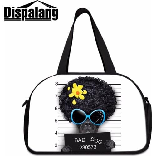 Dispalang Dog Printed Travel Duffle Bag for Girls Big travel tote bags womens travel handbags animal printed tourist bag boys