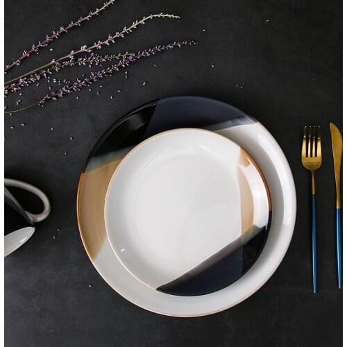 LingAo Nordic ceramic creative bowl, plate, set tableware