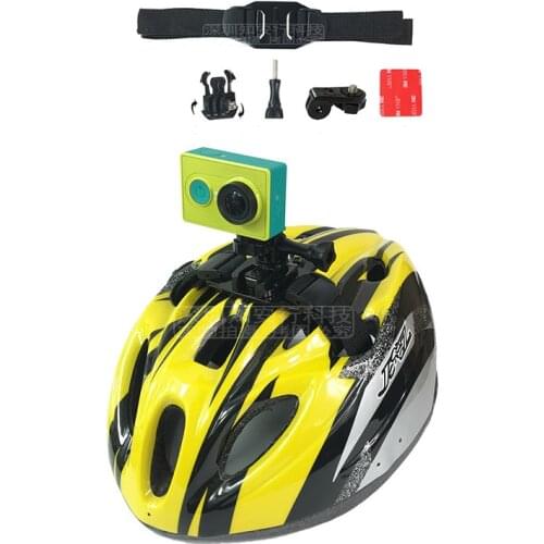 Bicycle Helmet Mount Accessories 360 Degree Rotating Strap for Xiaomi YI 4K GoPro Hero 9 6 5 4 Sjcam sj4000 EKEN H9 SONY Camera