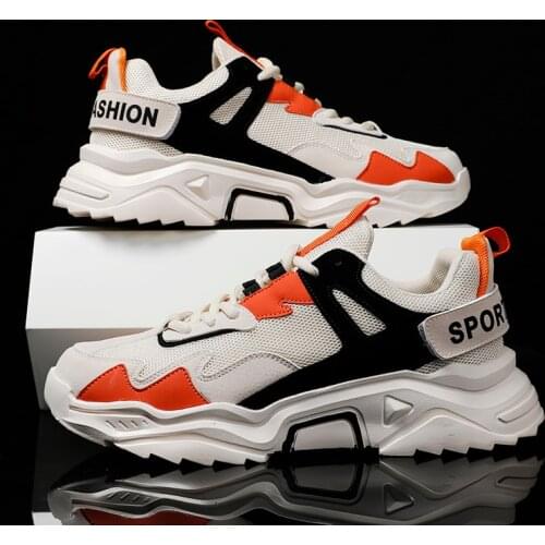 Microfiber Surface Rubber-plastic Bottom Mens Sneakers Breathable Mesh Lace-up Non-slip Mens Casual Shoes Zapatillas Hombre