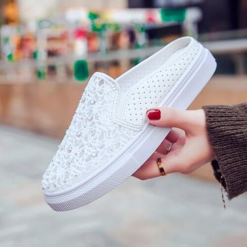 White Fashion Slip on Women Loafers Solid Round Toe Women Casual Flat Shoes Summer Shallow Ladies Casual Sneakers