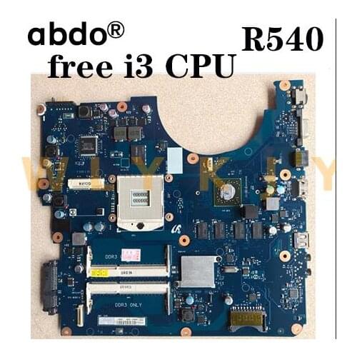 For Samsung R540 NP-R540 motherboard GPU HD4500 DDR3 BA41-01285A BA92-06626A BA92-06626B Tested 100% work and free i3 CPU