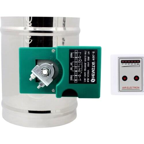 Motorised damper stainless steel 5 positions HVAC with switch air vent volume control damper diameter 80 - 400 mm