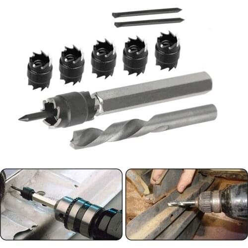 9-in-1 HSS Steel Double-Sided Blade Electric Welding Drill Kit Spot Weld Cutter Welder Bit Set For Iron Alloy/Carbon/Die Steel