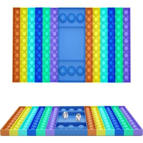New Big Size Pop Push Bubble Rainbow Board Game Fidget Toys Fun Games For Children Stress-Relieving Toys Adult Anti-Stress Toys